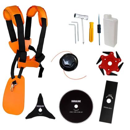 Imagem de Roçadeira Multifunções Anmax CG430-B À Gasolina Motor 2T 43cc 1,7HP de Potência 12.000rpm Completa Com Carretel de Nylon e Lâmina Facão + EXTRA Lâmina 3 Pontas, Lâmina 6 Pontas e Lâmina 80 Dentes