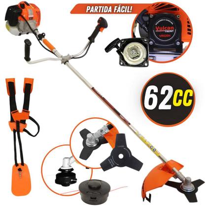 Imagem de Roçadeira Profissional Lateral Vulcan VR620H À Gasolina 2T 62cc 3cv 10500rpm Com Guidão Bi-Partido