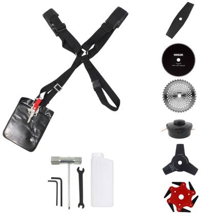 Imagem de Roçadeira Vulcan VR330P 33cc 1,2HP 6 Em 1 Ideal Para Todos os Tipos de Trabalhos C/ Guidão Antivibração Carretel + Faca 2 Pontas + Faca 3 Pontas + Faca 6 Pontas + Faca 40 Dentes Vídea + Faca 80 Dentes