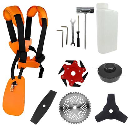 Imagem de Roçadeira Vulcan VR520-H À Gasolina 52cc 2T 2,5HP 10.000rpm Profissional 5 Em 1 Ideal Para Todos os Tipos de Trabalhos Com Carretel + Faca 2 Pontas + Faca 3 Pontas + Faca 6 Pontas + Lâmina Circular
