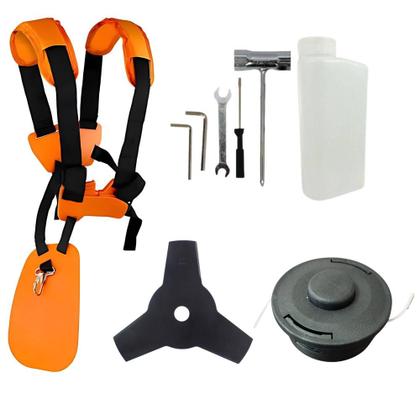 Imagem de Roçadeira Vulcan VR620H À Gasolina Motor 2 Tempos 62cc 3HP de Potência Alta Rotação Multifunções Completo Para Todos os Tipos de Trabalho Com Carretel de Nylon + Faca 3 Pontas + ÓLEO TOYAMA FG50