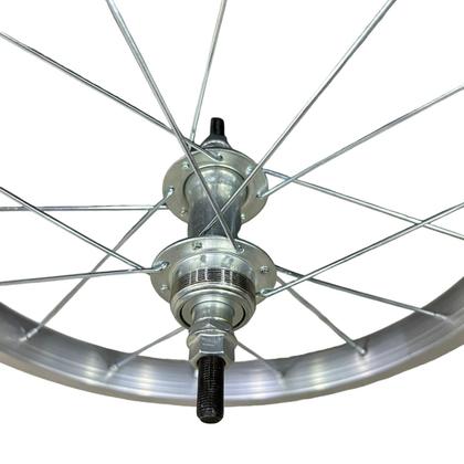 Imagem de Roda 16 16f Tras. Aro Comum Polido Raio Fino Cubo Ferro