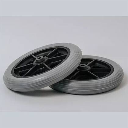 Imagem de Roda 7 Preta/cinza Aro Nylon Com Pneu Maciço