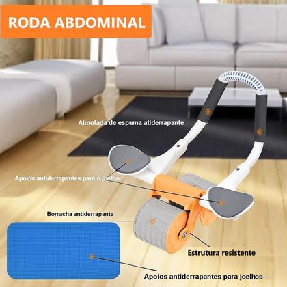 Imagem de Roda Abdominal Dupla Apoio Cotovelo Exercício Lombar Abdomen
