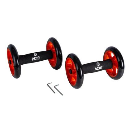 Imagem de Roda Abdominal Dupla Para Exercícios ABS Fortalecimento Muscular do Abdômen T145 Acte Sports