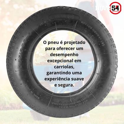 Imagem de Roda Aro De Alumínio Carrinho De Mão Caretinha Kit Completo Rolamentado Pneu Camara Resistente Reforçado Numero 8 Rolamento