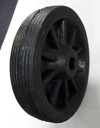 Imagem de Roda borracha maciça para carrinhos r 92 9x2 br mf até 150 kgs