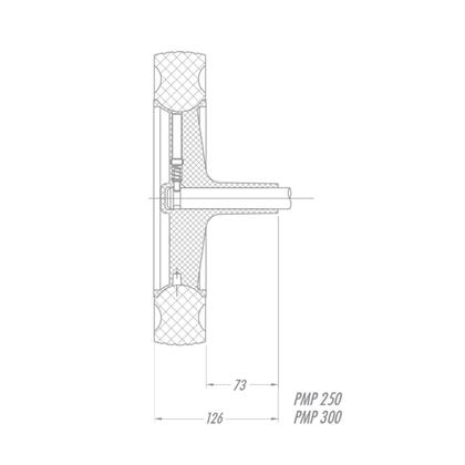 Imagem de Roda Borracha PMP 300 mm 12 pol 30 cm Carrinho Coletor Cesto de Lixo Contentor Container Lixeira