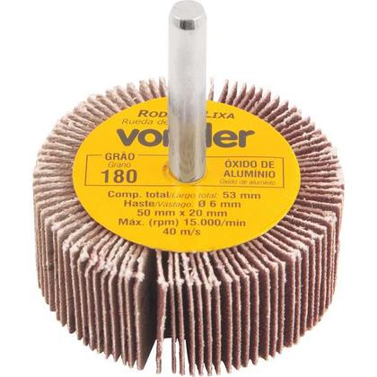 Roda de Lixa 50x20mm com Haste G180 - Vonder Imagem de Roda de Lixa 50x20mm com Haste G180 - Vonder