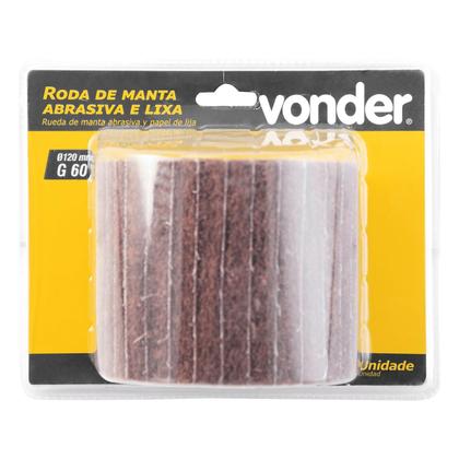 Imagem de Roda de Manta Abrasiva e Lixa Grão 60 Vonder PEV1380