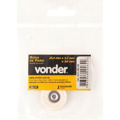 Imagem de Roda de Pano Disco 25mm para Micro Retífica Polimento - Vonder