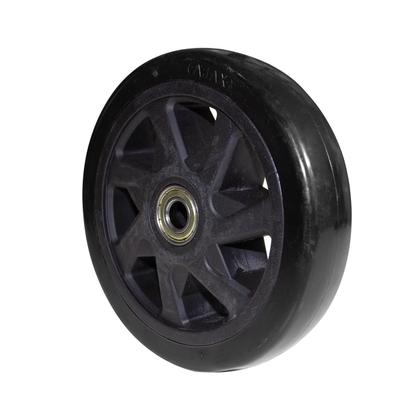 Imagem de Roda de Pvc Preta 150 Mm X 32 Mm Com 2 Rolamentos