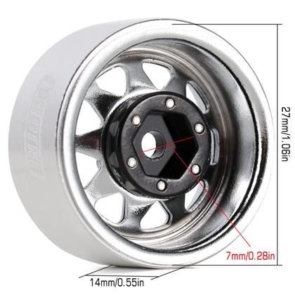 Imagem de Roda INJORA 1.0 Beadlock de Aço Estampado para 1/18 TRX4M e Axial