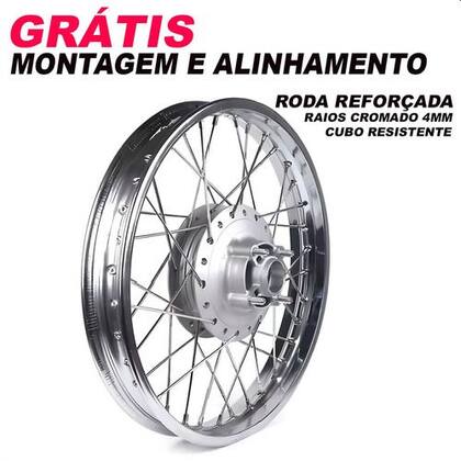 Imagem de Roda Jante Calha Traseira Fan 125 2009 A 2024 + Lona de Freio