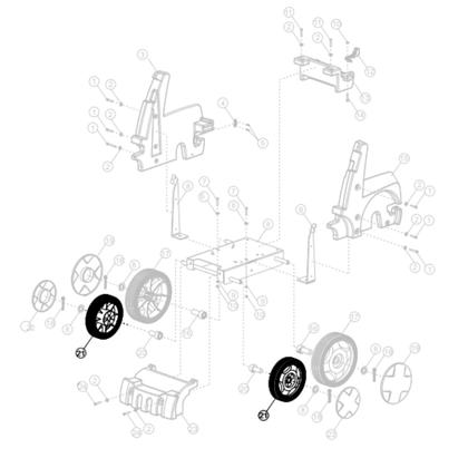 Imagem de Roda Plástico Preta Compatível com Lavajato WAP L2600/20 FW000737