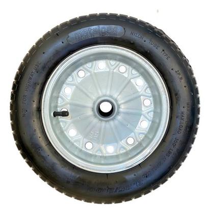 Imagem de Roda Pneu E Câmara Completo para Carrinho De Mão Carriola Reforçado Carrinho de Carga Medida 3,25x8