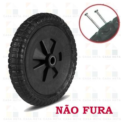 Imagem de Roda/pneu Sem Câmara Para Carrinho De Mão Eixo 1 Resistente