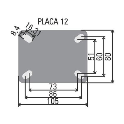 Imagem de Roda rodízio giratório freio nylon inox 3 polegada 75mm 70kg