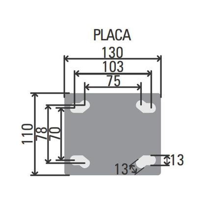 Imagem de Roda rodízio poliuretano moldado ferro 5 pol giratório freio