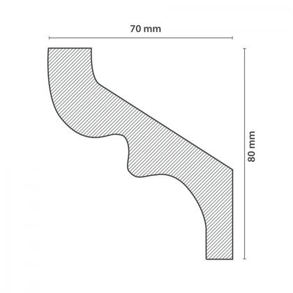 Imagem de Roda Teto Perfil de Poliestireno S80 HomEstar - caixa com 6 m - Branco