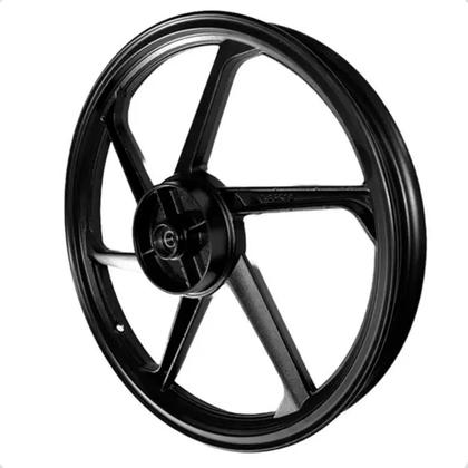 Imagem de Roda Traseira Liga Leve Ybr Factor 125 150 Preto 6 Palitos