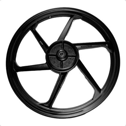Imagem de Roda Traseira Liga Leve Ybr Factor 125 150 Preto 6 Palitos