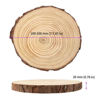 Imagem de Rodajas de Madera JEUIHAU 7-20 cm de Pino Natural Sin Acabado 8 piezas