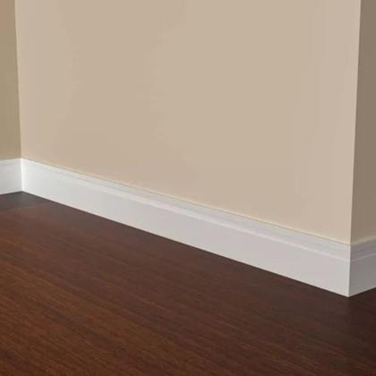 Imagem de Rodapé de Poliestireno Branco Frisado Boiserie Resistente a Umidade 10cm X 100cm