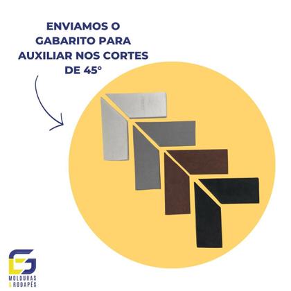 Imagem de Rodapé Eva Autocolante Flexível Liso 5cmx1cm 20 Metros