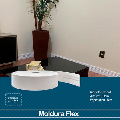 Imagem de Rodapé Eva Flexível Autoadesivo 10cm x 1cm Napoli 5 Metros