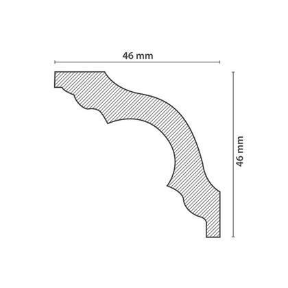 Imagem de Rodateto em poliestireno HOMESTAR - K50  br. c/ 2m