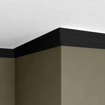 Imagem de Rodateto EVA Autocolante 5cm RT34 Preto 10 Metros MeuRodapé
