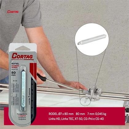 Rodel Widea Rodizio 07mm Titânio Riscadeira Cortag 80mm - Cortador