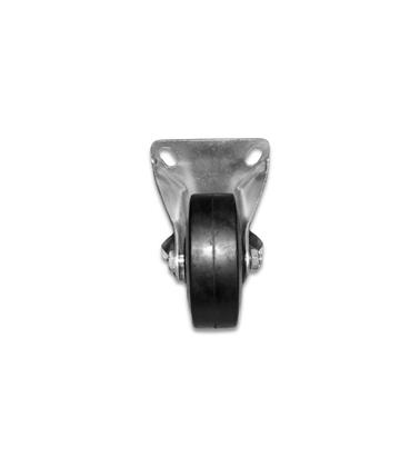 Imagem de Rodinha 100mm Ferro com Borracha 4 Polegadas com Placa Fixa