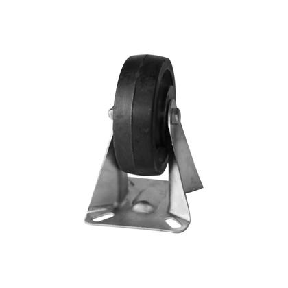 Imagem de Rodinha 12cm Borracha 5 Polegadas com Placa Fixa