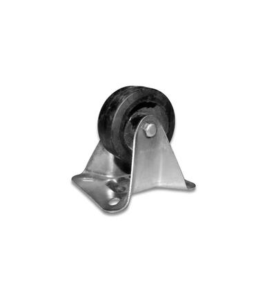 Imagem de Rodinha 75mm Ferro com Borracha 3 Polegadas com Placa Fixa