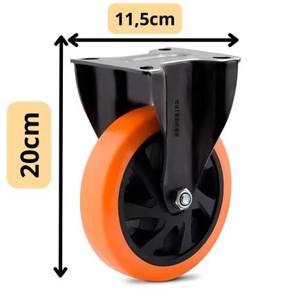 Imagem de Rodízio Fixo Colson com Base Laranja 6 Polegadas