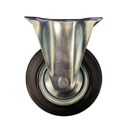 Imagem de Rodízio Fixo De Borracha 100mm - 4 Polegadas - JST