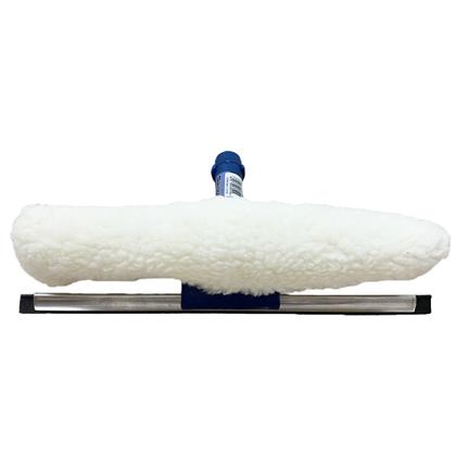 Imagem de Rodo Combinado 2 em 1 35cm COM CABO 55cm Limpeza Profissional Limpa Vidros de Janelas Vidraças com Lavador E Borracha