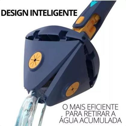 Imagem de Rodo De Limpeza Esfregão Triangular Giratório para Vidros Impecáveis