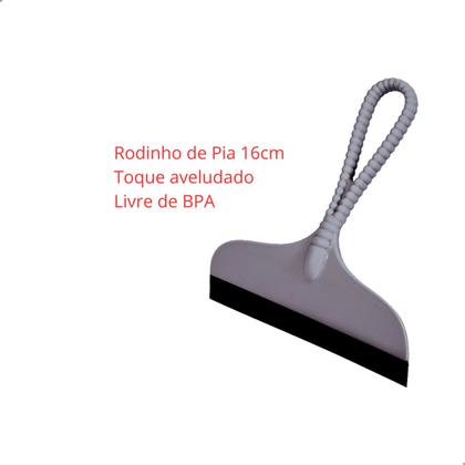 Imagem de Rodo De Pia Cozinha 18x16cm Seca Tudo Plastico PP Livre BPA