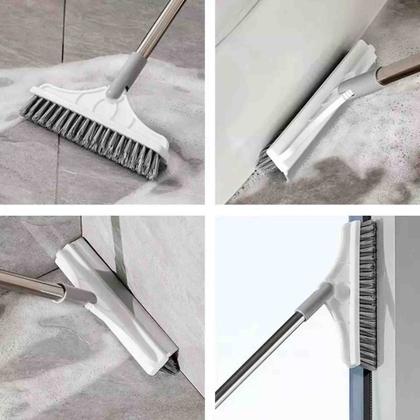 Imagem de Rodo Esfregão Escova de Limpeza 2 Em 1 Desmontável Vassoura