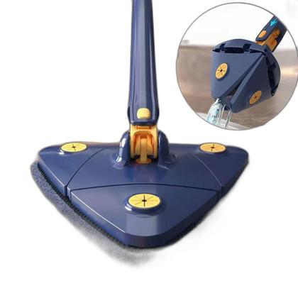 Imagem de Rodo Esfregão Triangular Giratório 2 Refil Azul