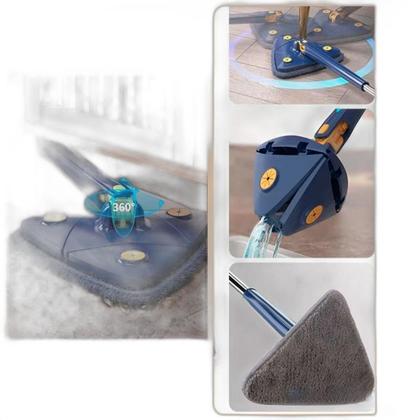 Imagem de Rodo Esfregão Triangular Giratório 2 Refil Azul