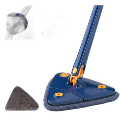 Imagem de Rodo Esfregão Triangular Giratório 2 Refil Azul