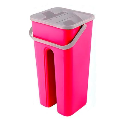 Imagem de Rodo Flat Mop Balde Duplo Lava E Seca 5 Litros Refil Microfibra Rodo Magico