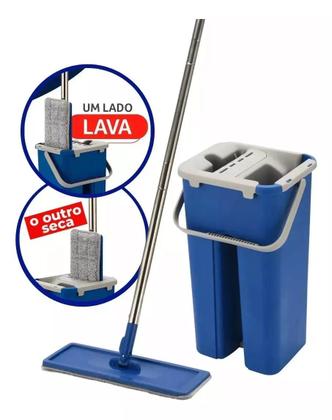 Imagem de Rodo Flat Mop E Balde Lava E Seca Com 2 Refil Sortido