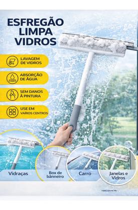Imagem de Rodo Limpa Vidro Domestico Esfregão 30cm Nobre