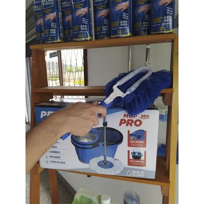 Imagem de Rodo Limpa Vidros Cabo Extensor 6 Mts Com Espanador Eletrostático Angular Bralimpia