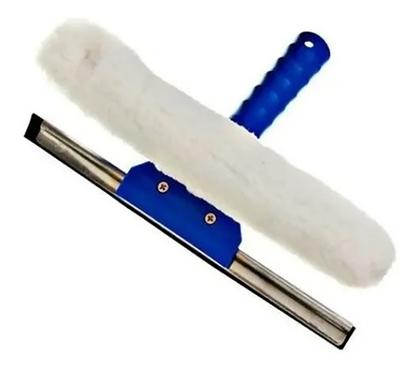 Imagem de Rodo Limpa Vidros Com Cabo Extensor Telescópico 9 Mts Para Janelas Altas